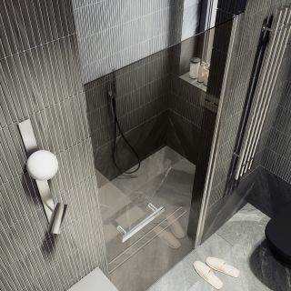 Душевая дверь MaybahGlass MGD-459-5 90см хром матовый/бронза